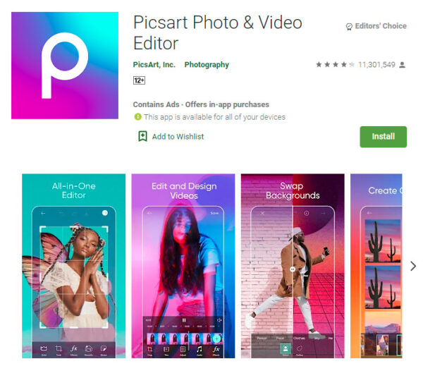 aplikasi edit foto android PicsArt Photo Studio