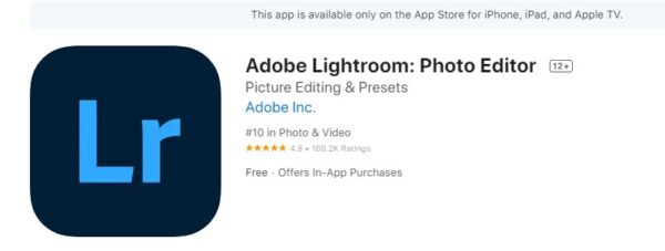 aplikasi edit foto iphone adobe lightroom