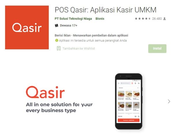 aplikasi kasir android gratis terbaik qasir